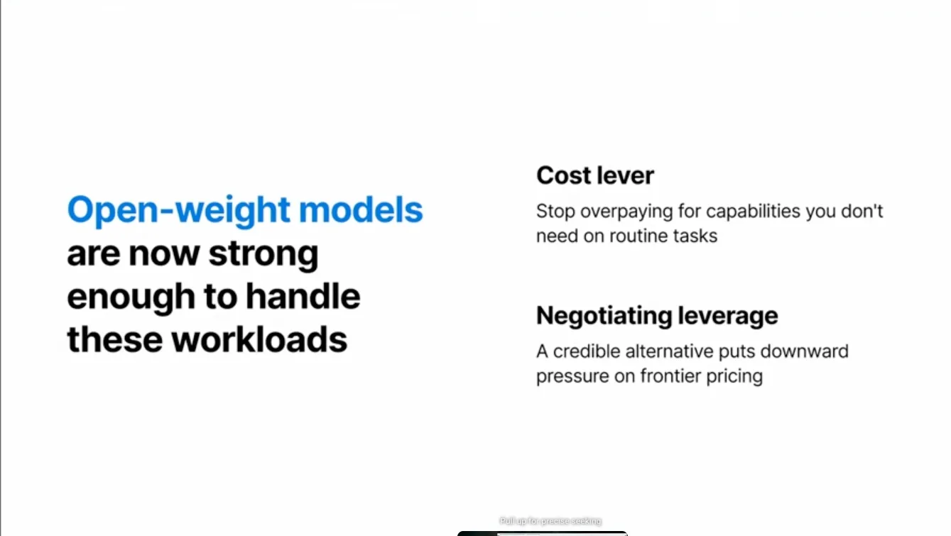 Open-weight models are now strong enough to handle these workloads